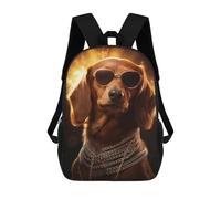sinyumoney Dachshund Cool Sunglasses Mochila Escolar Para Niñas Mochila Impermeable Mochila Informal De Día Mochila Ligera Para Niño Y Niña Mochila Escolar 17inch