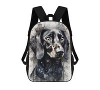 sinyumoney Dachshund Dog Black Ink Mochila Para Niños, Adolescentes Y Estudiantes, Mochilas Para Niñas, Mochilas Para Niños Pequeños, Primaria Y Secundaria 17inch