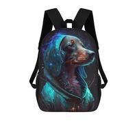 sinyumoney Dachshund Dog Mochila Escolar Para Niños Y Niñas, Mochila Informal De Viaje, Mochila De Gran Capacidad Para El Día A Día 17inch