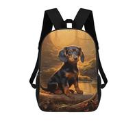sinyumoney Dachshund Mochila Escolar Infantil De 17 Pulgadas Con Estampado 3D De Películas De Anime Para Niños, Mochila De Viaje, Mochila Escolar Infantil