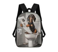 sinyumoney Dachshund on The Toilet Mochilas Infantiles Escolares Impresas En 3D, Mochilas Para Niños, Mochilas De Viaje Para Niños Y Niñas, Mochilas Escolares Para Niños 17inch