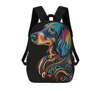 sinyumoney Dachshund Style 2 Mochila Escolar Infantil Con Impresión 3D, Mochila Escolar Informal Para Niños De Primaria Y Secundaria 17inch