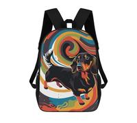 sinyumoney Dachshund Style 3 Mochilas Impresas En 3D Para Niños, Mochila Escolar, Mochila Informal Para Exteriores, Mochila Informal De Moda Para Niños, Lindas Bolsas De Viaje 17inch