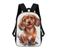 sinyumoney Dachshund Watercolor Mochila Infantil Escolar Para Niños Con Estampado 3D De Dibujos Animados, Mochila Escolar Para Estudiantes, Mochila Para Portátil Para Niños Y Niñas 17inch