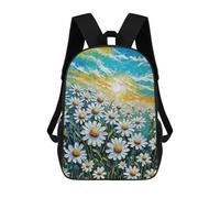 sinyumoney Daisy Field Under A Sunny Sky Mochila Escolar Para Niños Mochila Escolar Impresa En 3D Mochila Escolar De Moda Para Niños De Primaria Y Secundaria 17inch