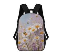 sinyumoney Daisy Field with Bees Mochila Escolar, Bolso Resistente Para Portátil, Ideal Para Acampar, Aventuras Al Aire Libre Y Viajes Diarios 17inch