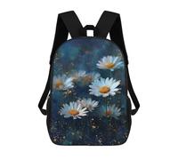 sinyumoney Daisy Flowers Art Print Mochilas De 17 Pulgadas Para Niños, Mochilas Escolares Impresas En 3D Para Estudiantes De Primaria Y Secundaria, Para Niños Y Niñas.