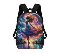 sinyumoney Dance of Flow Mochilas Impresas En 3D Para Niños, Mochila Escolar, Mochila De Moda Para Niños De Primaria Y Secundaria 17inch