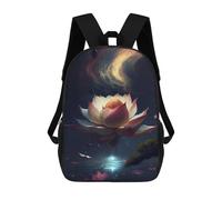 sinyumoney Dancing Lotus Flower Oasis Mochilas Escolares Mochila Escolar Ligera Mochila De Día Mochila Para Libros Para La Universidad Para Hombres/mujeres 17inch