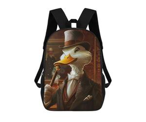 sinyumoney Dapper Duck Gentleman Smoking Pipe Mochila Escolar Resistente Al Agua, Mochila De Viaje, Bolsa Para Computadora Para Hombres, Mujeres Y Adolescentes 17inch