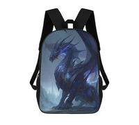 sinyumoney Dark Dragon Fantasy Artwork -4 Mochila Escolar Para Secundaria Y Preparatoria. Mochila Informal Para Adolescentes, Chicas, Chicos, Mujeres Y Hombres. 17inch
