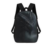 sinyumoney Dark Dragon Fantasy Artwork Mochila Escolar Ligera Mochila Escolar De Día Mochila Para Libros Para La Universidad Para Acampar Aventuras Al Aire Libre Y Viajes Diarios 17inch