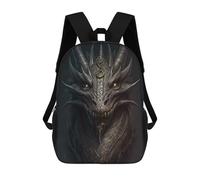 sinyumoney Dark Dragon Mochila Escolar Para Niños, Mochila Escolar Impresa En 3D Para Estudiantes De Primaria Y Secundaria 17inch