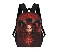 sinyumoney Dark Fantasy Devil Art Print Mochila Escolar Para El Trabajo, Negocios, Universidad, Escuela Para Hombres/mujeres 17inch