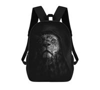 sinyumoney Dark Lion Head Poster Mochila Escolar, Mochila Para Portátil, Mochila Unisex Informal Para La Escuela/trabajo/viajes 17inch
