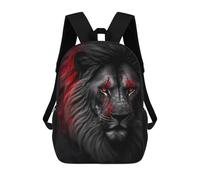 sinyumoney Dark Lion Majesty Mochilas Impresas En 3D Para Niños, Mochila Escolar, Mochila Informal Para Exteriores, Mochila Informal De Moda Para Niños, Lindas Bolsas De Viaje 17inch