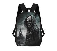 sinyumoney Dark Reaper's Domain Mochila Infantil Escolar Para Niños Con Estampado 3D De Dibujos Animados, Mochila Escolar Para Estudiantes, Mochila Para Portátil Para Niños Y Niñas 17inch