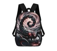 sinyumoney Dark Scorpio Rising Mochila Escolar De Moda Para Estudiantes, Adecuada Para Niños Y Niñas, Mochila Informal Para Viajes Al Aire Libre, Esencial Para El Día A Día 17inch