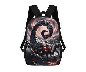 sinyumoney Dark Scorpio Rising Mochila Escolar De Moda Para Estudiantes, Adecuada Para Niños Y Niñas, Mochila Informal Para Viajes Al Aire Libre, Esencial Para El Día A Día 17inch
