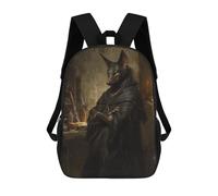 sinyumoney Dark Wolf in Robe Mochila De Viaje Para La Universidad, Mochilas Para Adolescentes, Chicas, Chicos, Mujeres Y Hombres 17inch