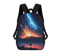 sinyumoney Dawn Of Galaxy Couple Mochila Escolar Para Niños, Mochila Escolar De Gran Capacidad Para Niños, Mochila Escolar 3D, Regalos Para Niños 17inch