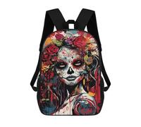 sinyumoney Day of The Dead Art Print-1 Mochila Grande, Ligera E Informal Para El Campus, Actividades Al Aire Libre, Viajes Y Deportes 17inch