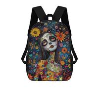 sinyumoney Day of The Dead Art Print-1 Mochila Mochila Informal Para El Día A Día, Para La Escuela, El Trabajo Y Los Viajes Para Hombres, Mujeres Y Adolescentes 17inch