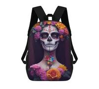 sinyumoney Day of The Dead Beauty-5 Mochila Escolar Mochila Para Niños Impresa En 3D Mochilas Infantiles Para Niños Y Niñas Mochilas Escolares Mochilas De Viaje Para Niños 17inch