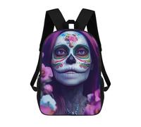 sinyumoney Day of The Dead Beauty-7 Mochila, Mochila Infantil, Mochila Escolar Para Estudiantes, Mochila Para Libros, Mochila Escolar Impresa En 3D Para Niños Y Niñas 17inch
