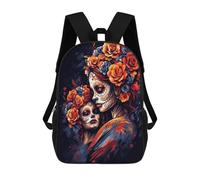 sinyumoney Day of The Dead Beauty Mochila Escolar Impermeable Para Ordenador Portátil Para Adolescentes, Chicas, Chicos, Mujeres Y Hombres 17inch