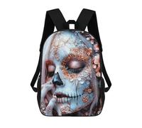 sinyumoney Day of The Dead Floral Skull Mochila Infantil Para Niñas Y Niños, Mochila De Día, Escuela Primaria, Perfecta Para La Vuelta Al Cole O Educación Física, Regalos Y Viajes 17inch