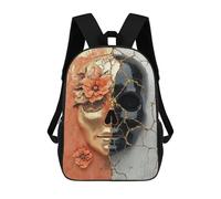 sinyumoney Day of The Dead Mask Art Print Mochila Escolar, Bolso De Negocios, Bolso Para Portátil Resistente Para Niñas Y Adolescentes 17inch