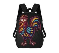sinyumoney Day of The Dead Rooster Mochilas Para Niños Mochila Escolar Mochila Escolar Impresa En 3D Para Niños Estudiantes De Primaria Y Secundaria 17inch