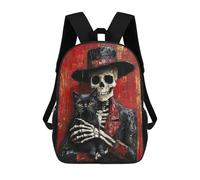 sinyumoney Day of The Dead Skeleton Cat Art Print Mochila Escolar Ligera Para Aeropuerto, Estudiantes Universitarios, Mochila Para Niños/niñas/adolescentes 17inch