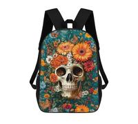 sinyumoney Day of The Dead Skull Art Print Mochila Escolar, Mochila De Negocios, Mochila Impermeable Para Libros, Para Acampar, Aventuras Al Aire Libre Y Viajes Diarios 17inch