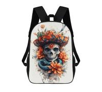 sinyumoney Day of The Dead Skull Artwork-1 Mochila Mochila Informal Para El Día A Día, Para La Escuela, El Trabajo Y Los Viajes Para Hombres, Mujeres Y Adolescentes 17inch