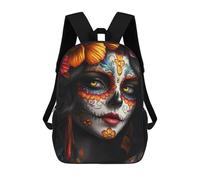 sinyumoney Day of The Dead Sugar Skull 17inch Mochila Escolar Impresa En 3D Para Niños, Mochila Escolar Informal De Moda, Mochilas De Viaje Para Niños Y Estudiantes.