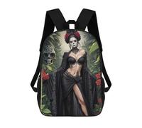 sinyumoney Day of The Dead Woman Mochila Escolar Para Niñas Mochila Impermeable Mochila Informal De Día Mochila Ligera Para Niño Y Niña Mochila Escolar 17inch