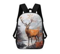 sinyumoney Deer Animal Art Mochila Escolar Impresa En 3D Mochila Escolar De Moda Para Niños Mochilas Para Niños Estudiantes De Secundaria 17inch