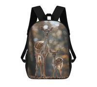 sinyumoney Deer Animal Family Mochila Escolar Infantil Impresa En 3D Para Niños, Mochilas De Viaje, Bolsas Para Libros Para Niños Estudiantes De Primaria 17inch
