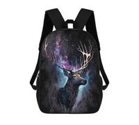 sinyumoney Deer Head Colorful Mochila Infantil, Mochila Escolar De Gran Capacidad Para Estudiantes, Mochila Para Libros, Mochila Para Niños, Niñas, Adultos Y Adolescentes 17inch