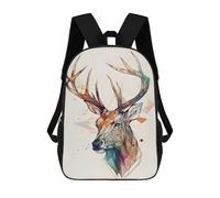 sinyumoney Deer Head Mochila Infantil, Mochila Escolar Impresa En 3D, Mochila Para Niños Y Niñas, Mochila Escolar Ajustable Para La Escuela Primaria 17inch