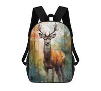 sinyumoney Deer in Abstract Forest Mochilas Impresas En 3D Para Niños, Mochila Escolar, Mochila Informal Para Exteriores, Mochila Informal De Moda Para Niños, Lindas Bolsas De Viaje 17inch