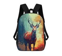 sinyumoney Deer in Autumn Forest Mochila Infantil Para Niñas Y Niños, Mochila De Día, Escuela Primaria, Perfecta Para La Vuelta Al Cole O Educación Física, Regalos Y Viajes 17inch