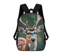sinyumoney Deer in Forest Mochila Con Bolsillo Mochilas Impresas En 3D, Mochilas De Viaje, Mochilas Para Libros, Mochila Escolar Para Niños 17inch
