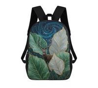 sinyumoney Deer in Leaves Under Starry Sky Mochila Infantil Para Niñas, Mochila Escolar 3D, Mochila Para Niños Pequeños, Mochila Informal De Día, Mochila Escolar De Moda 17inch