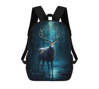 sinyumoney Deer In The Forest Mochilas Infantiles Impresas En 3D De 17 Pulgadas. Mochila Escolar Informal Impresa En 3D Para Niños De Primaria Y Secundaria.
