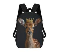 sinyumoney Deer King Mochila Escolar Mochilas Escolares Para Niñas Y Niños Mochila Con Bolsillo Mochila Escolar De Moda Para Niños 17inch