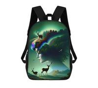 sinyumoney Deer Lady Mochila Escolar Mochila Para Niños Impresa En 3D Mochilas Infantiles Para Niños Y Niñas Mochilas Escolares Mochilas De Viaje Para Niños 17inch