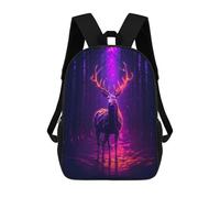 sinyumoney Deer Magenta Neon Mochila Escolar Secundaria Informal Para Viajes - Perfecta Para Viajes, Trabajo Y Uso Diario 17inch